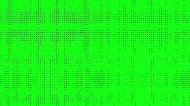 Yeşil ekran soyut siyah noktalar dikişsiz döngü animasyon arkaplanı. Renk, teknoloji videoları, alfa, kaplama katmanı için uygun