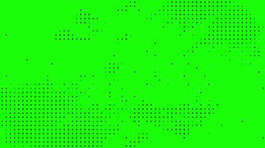 noktaların soyut arkaplanı ve ızgara hareketsiz canlandırma (chroma key) yeşil ekran
