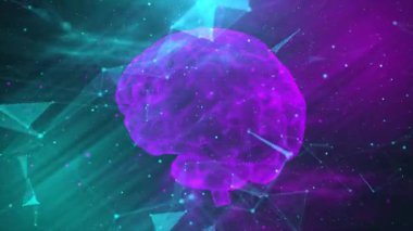 İnsan beyin gücünün canlandırılması. geleceğin teknolojisi ai ai derin öğrenme ve makine öğrenme kavramı