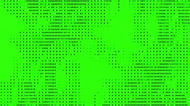 Soyut teknoloji noktaları rastgele yanıp sönen yeşil ekran (kroma anahtarı) arkaplan