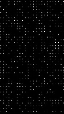 Soyut teknoloji noktaları siyah arkaplanda rastgele yanıp sönen hareketler