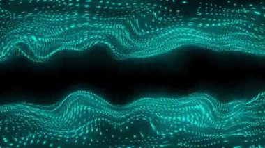 dalga yüksek teknoloji büyük veri iletimi, internet, bilgisayar ağı ve siber güvenlik konsepti animasyonu