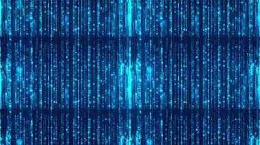Geleceksel veri düşen animasyon mavi soyut arkaplan
