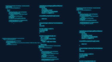 dijital gelecekçi bilgisayar kodlaması mavi arkaplan üzerinde hareket ediyor, yüksek teknoloji internet veri aktarımı kavramı