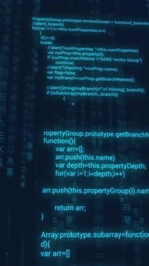 dijital gelecekçi bilgisayar kodlaması mavi arkaplan üzerinde hareket ediyor, yüksek teknoloji internet veri aktarımı kavramı