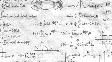 Rastgele matematiksel formüller animasyon, matematik hesaplamalar, cebir denklemleri.