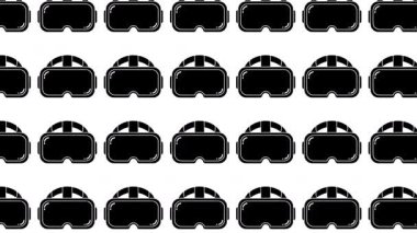 hareketli sanal gerçeklik kulaklık motifi canlandırma arkaplanı