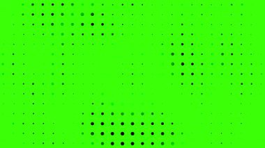 Yarım hareketli noktalar solan doku animasyonu soyut arkaplan. Yeşil Ekran Krom tuşu