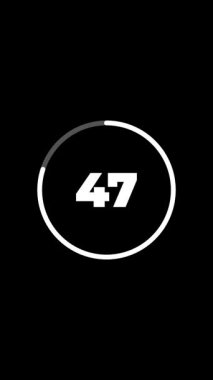 1 dakika 59 saniye 0 saniyeye geri sayım animasyonu