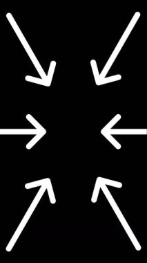 El yapımı animasyon okları ve daire şeklinde hareketli döngü, soyut hareket, ileri doğru hareket, odaklanma kavramını örtüyor