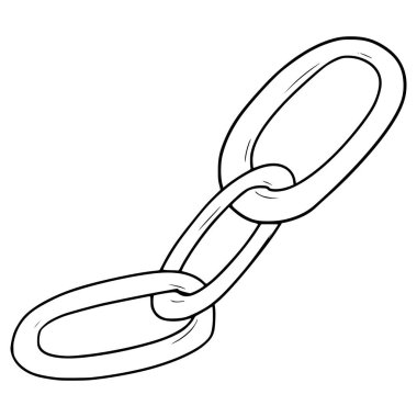 zincir çizimleri elle çizilmiş dış hat vektörü