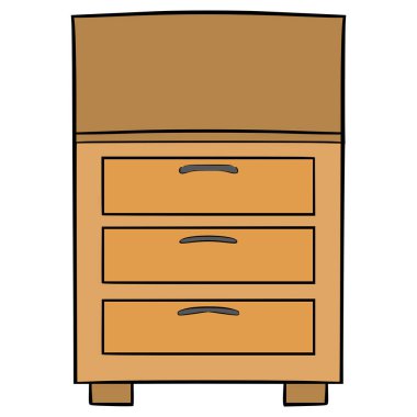 Kabine çizimi el izole vektörü