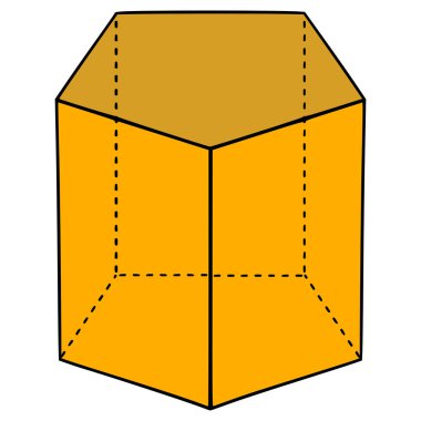 pentagonal prism illustration hand drawn isolated vector clipart