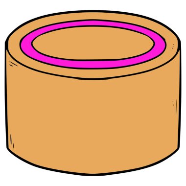 silindir ya da çember şekil ayırıcı parça el çizimi izole vektör