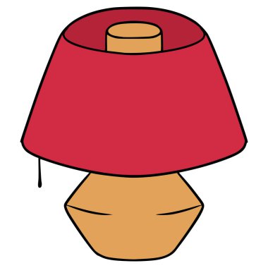 tablo lambası çizimi el izole vektörü