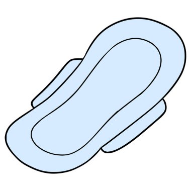 Hijyenik pedler el çizimi izole vektör çizimi