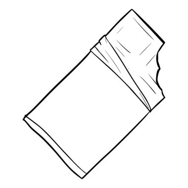 çikolata çubuğu el çizimi illüstrasyon