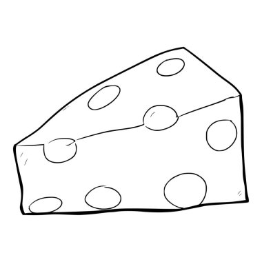 yüksek kalite peynir ana hatları çizim el çizimi