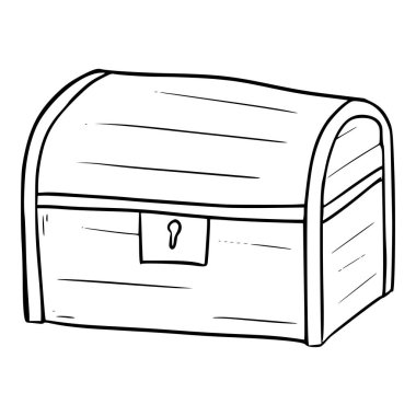 hazine sandığı çizimi çizimi el çizimi