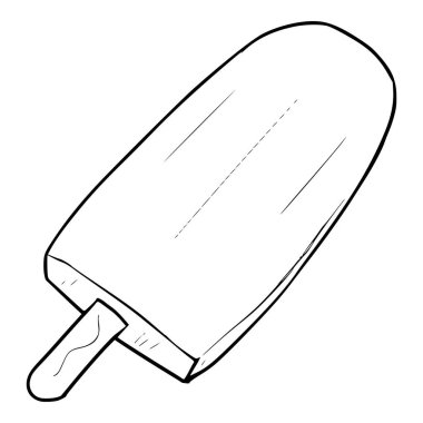 Popsicle illüstrasyon Taslak Çizim el çizimi vektörü