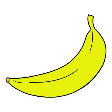 Bir muz çizimi el izole edilmiş vektör