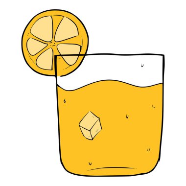 portakal suyu çizimi el çizimi taslak vektörü