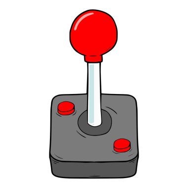 joystick illüstrasyon el çizimi izole vektör