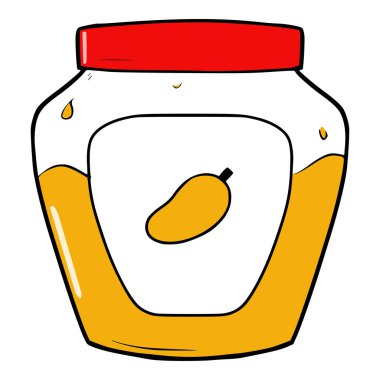 mango reçel çizimi el izole vektörü