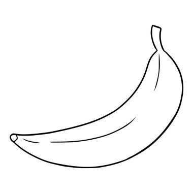 Bir muz illüstrasyon el çizimi çizim vektosu