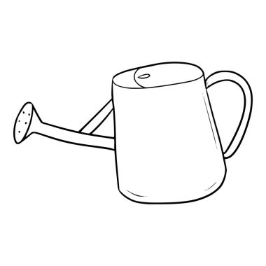 yeşil plastik sulama el çizimi taslak çizim vektörü