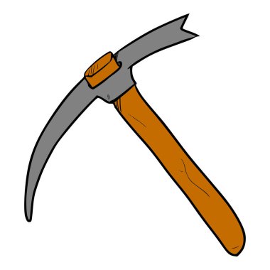 Kazma çizimi el çizimi renkli vektör