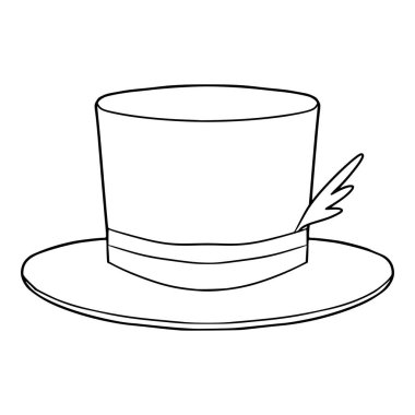 Sihirbaz şapkası çizim el Taslak Vektörü