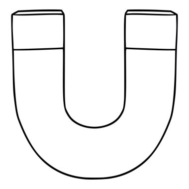 Mıknatıs çizimi taslak çizim vektörü