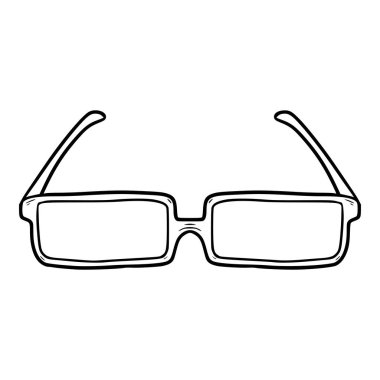 gözlük çizimi taslak çizim vektörü