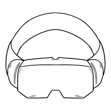 VR Gear çizim el çizimi taslak vektörü