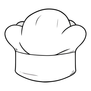 Şefin şapka çizimi el çizimi renkli vektör çizimi