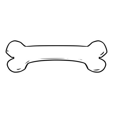 köpek kemiği çizim ana hatları vektörü