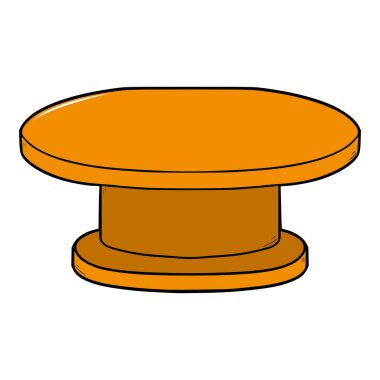 Basit yuvarlak tablo illüstrasyon vektörü