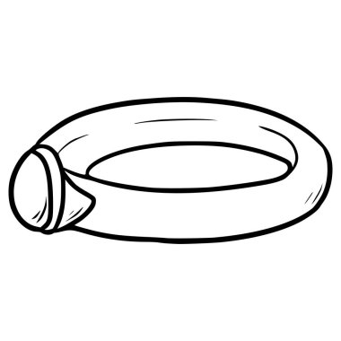 gem ring illustration outline isolated vector clipart