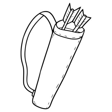 ok çizimi ana hatları izole edilmiş vektör