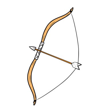 yay ve ok çizimi izole edilmiş vektör