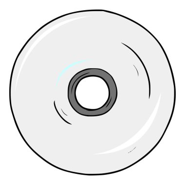 cd disk illüstrasyon izole vektörü