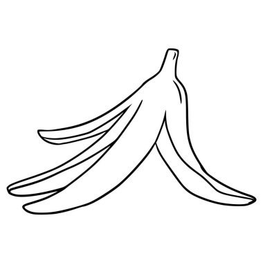 muz kabuğu çizimi izole edilmiş vektör