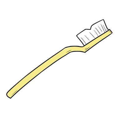 diş fırçası illüstrasyonu izole vektörü