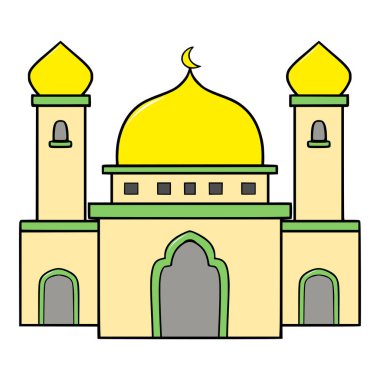 Cami illüstrasyonu izole vektörü