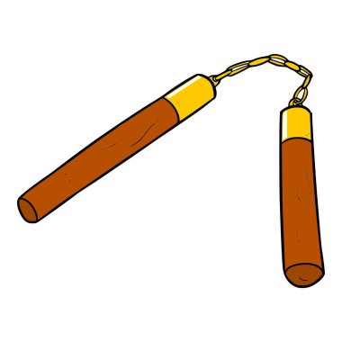 nunchaku illüstrasyon izole vektörü