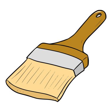 Duvar fırçası illüstrasyon izole vektörü