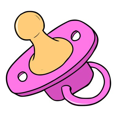 bebek emziği çizimi el izole edilmiş vektör