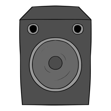 ses sistemi resimleme el çizimi izole vektörü