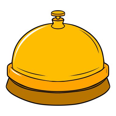 servis çanı resmetme el izole vektörü